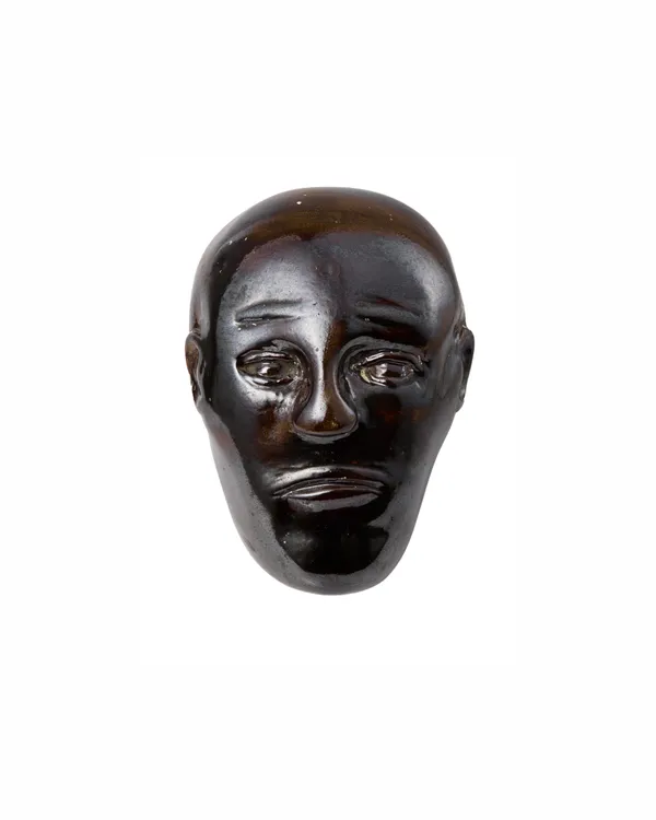 Ceramic Face (signed "Willis"), ND Glazed ceramic 6 x 4 x 2 3/4 in. (15.2 x 10.2 x 7 cm) (ArU 554) SOLD