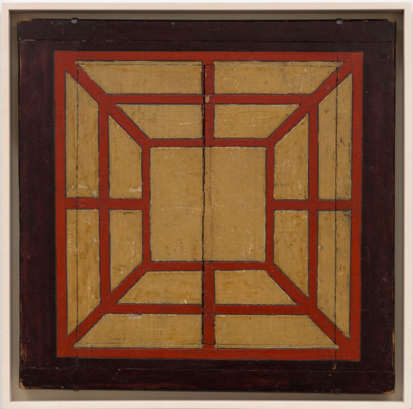 MILLS GAME BOARD, C. 1910-20 Oil enamel on wood panel 17 1/4 x 18 1/4 in. (AU 306)