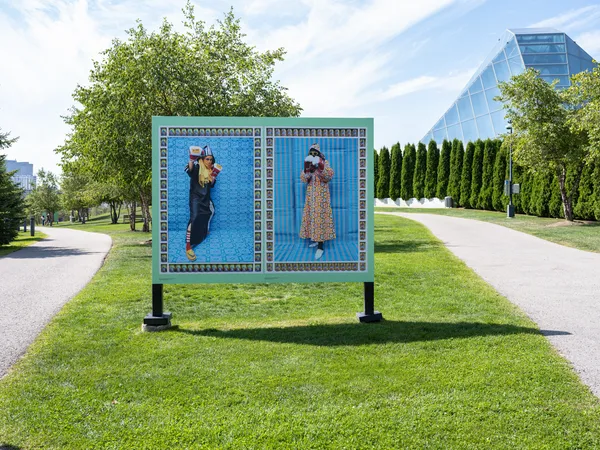 Hassan Hajjaj at the Aga Khan Park, Solo Exhibition: La Salle de Gym des Femmes Arab (The Arab Women’s Gym)