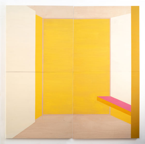 8459 Carolina Martinez Lanterna 2023 acrílica sobre madeira 160 x 160 x 5 cm (políptico com 4 placas de 80 x 80 x 5 cm)