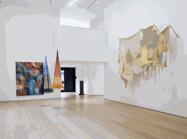 Installation view of “Eyes of the Skin,” a group show curated by Teresita Fernández which brings together work by nine artists who are interested in ways of perceiving that are not strictly visual. via Lehmann Maupin, New York, Hong Kong, Seoul, and London