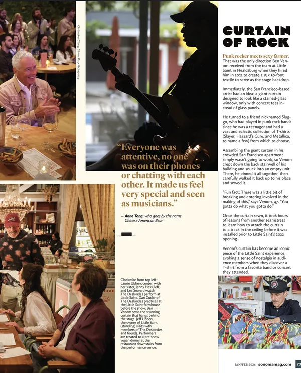 Sonoma Magazine Ben Venom, Curtain of Rock