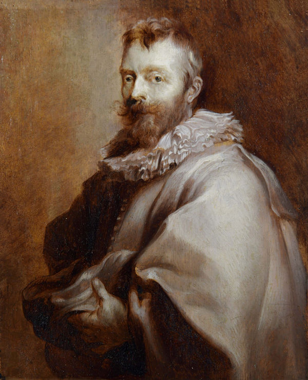 Sir Anthony van Dyck (Antwerp 1599 - 1641 London) (circle) , An 'en brunaille' Portrait of Artus Wolffaert