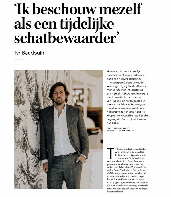 'Ik beschouw mezelf als een tijdelijke schatbewaarder'