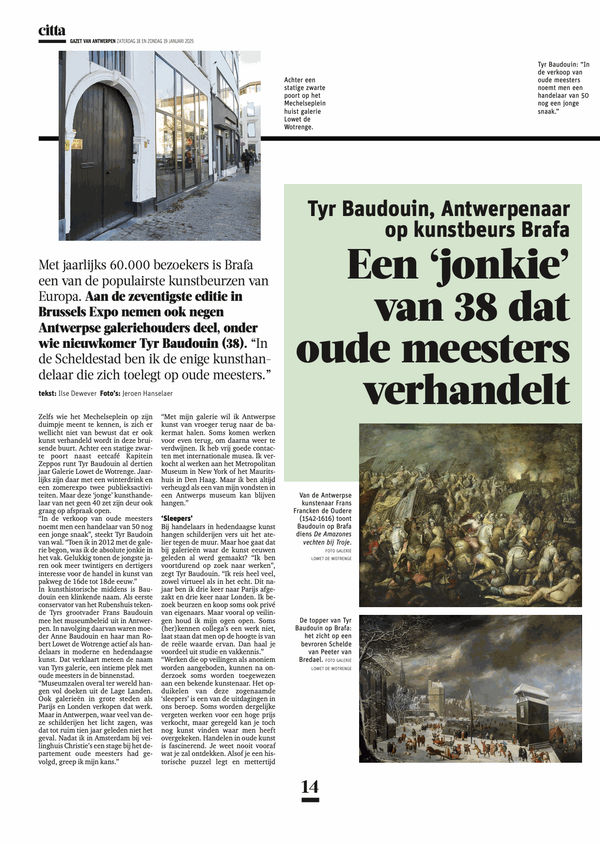 Een ‘jonkie’ van 38 dat oude meesters verhandelt