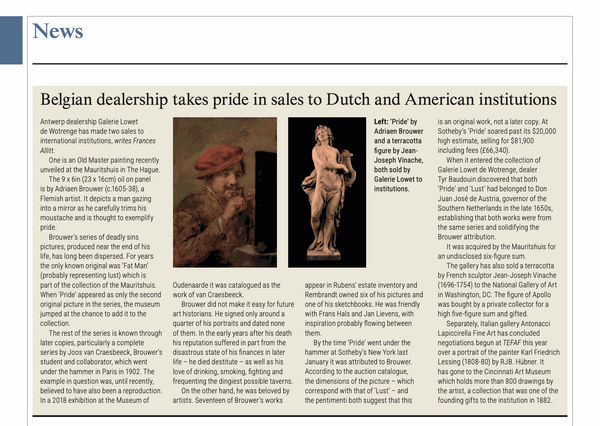 Belgian dealership takes pride in sales to Dutch and American institutions