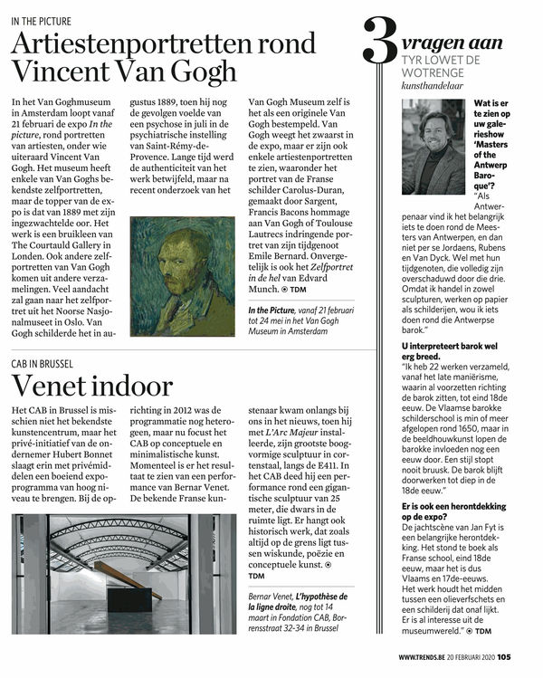 3 vragen aan Tyr Baudouin, kunsthandelaar