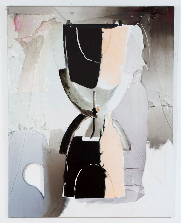 Leslie Shows Coupler, 2014 Acrylic, plexiglass and synthetic rubber on wood and aluminum 42 x 33 inches