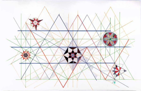 Monir Shahroudy Farmanfarmaian, Based on Hexagon, 2012