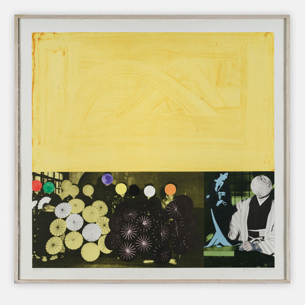 John Baldessari Cliché: Japanese (Yellow) Lithograph and screenprint printed in colours, 1995 Signed in pencil. Numbered '20/50' in pencil; there were also 12 artist's proofs Printed on Coventry Smooth paper, and published by Cirrus Editions, Los Angeles. Image Size: 88.8 x 90.8cm (35 x 35.8in) Sheet Size: 101.5 x 99.2cm (40 x 39.1in) Provenance Cirrus, Publishers of Fine Art Graphics, Los Angeles, U.S.A. Private Collection, U.K. (bought from above in August 1995)