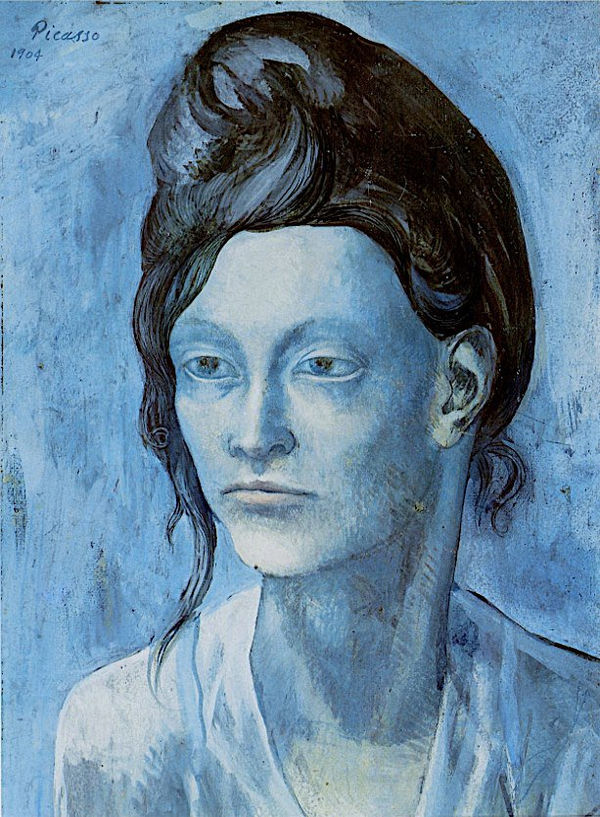 Pablo Picasso 'Femme au casque de cheveux', 1904 Collection Chicago Institute of Art