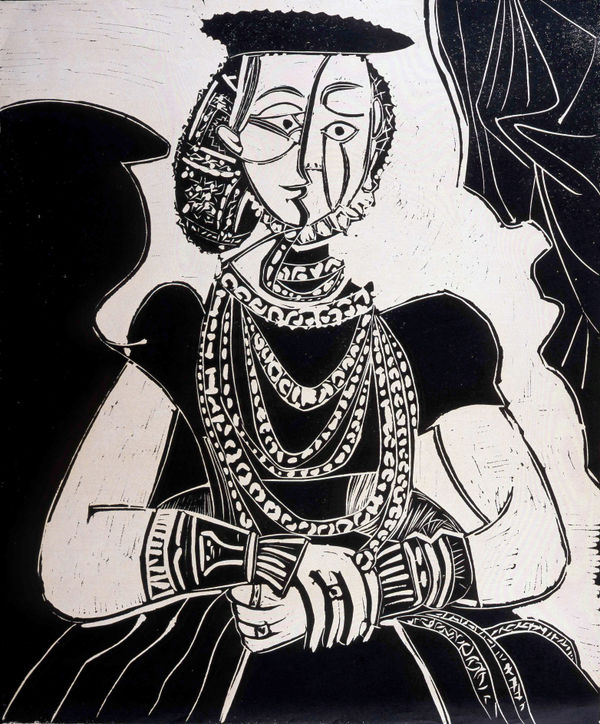 Pablo Picasso, Portrait de jeune Fille, d'après Cranach le Jeune. II, 1958