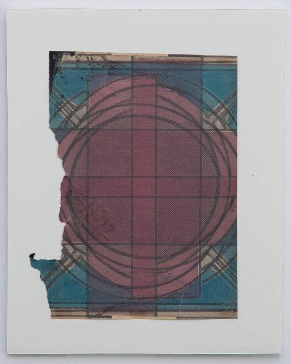 Taha Belal, Untitled (Blue Triangle Emblem) , 2015