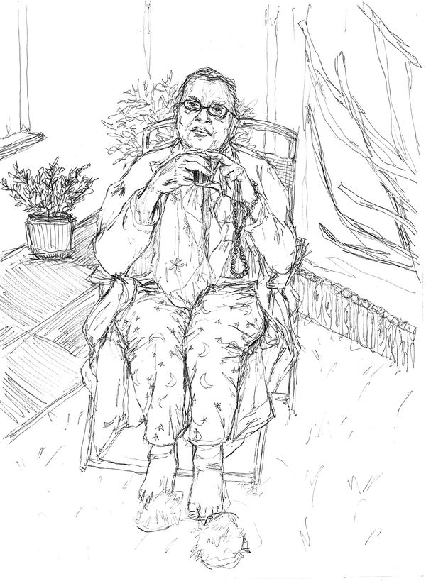 Nada Elkalaawy, Teatime in the Back Garden, 2020