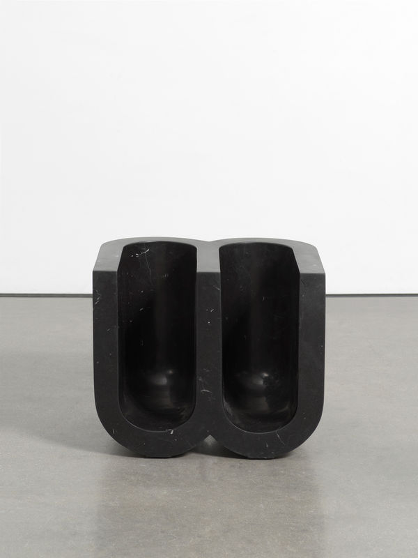 Davide Balliano Nero Marquinia, 2023 Nero Marquinia marble 15 3/4 x 18 3/4 x 15 3/4 inches 40 x 47.6 x 40 cm