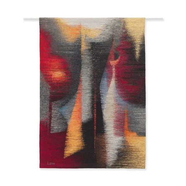 Lee ShinJa (b. 1930) Legend, 1980s Wool thread; tapestry 63 1/2 x 45 in 161.3 x 114.3 cm