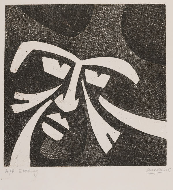 Ashok Bhowmick Untitled Etching 10 x 10 inches Ed: A/P 2025
