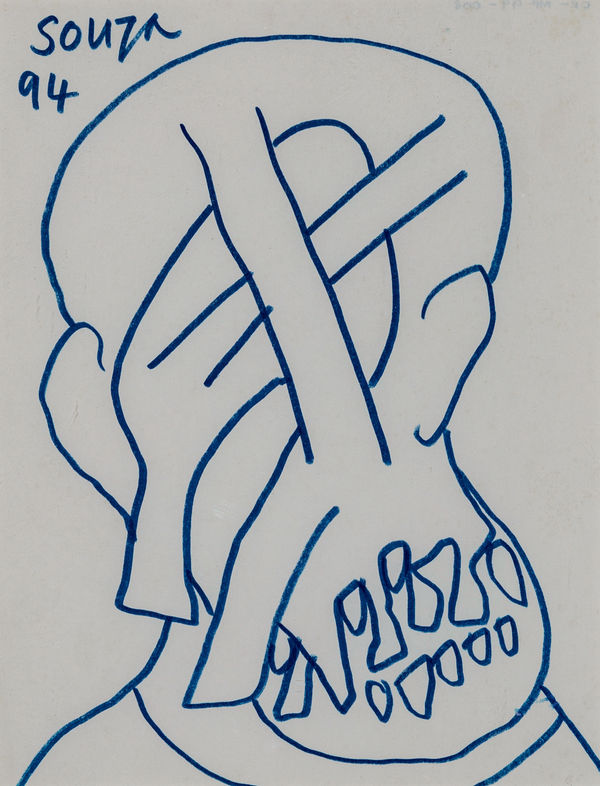 Francis Newton Souza Untitled Marker pen on paper 11 x 8.5 inches 1994