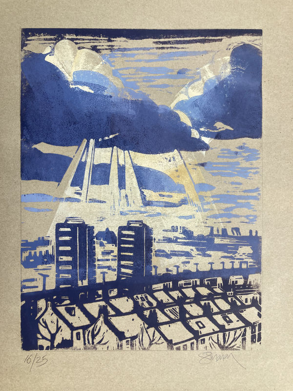 West London - Paul Simonon, Hand Finished Linocut, Ed 7 /25