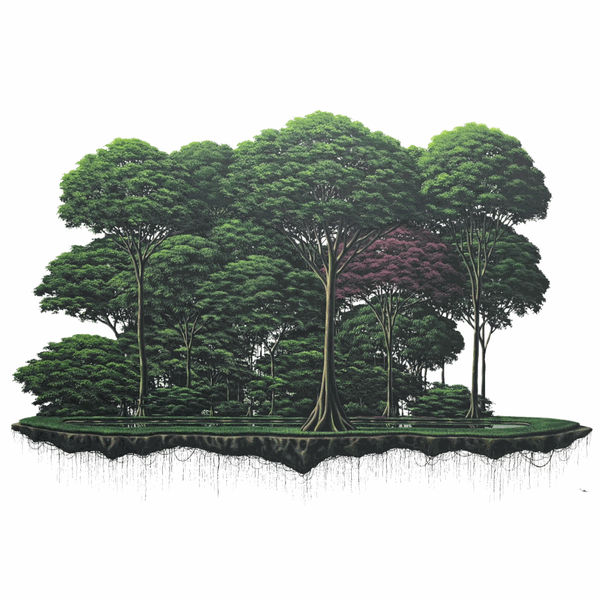 Thannyo De Freitas, Pink Tree Floating Island , 2025