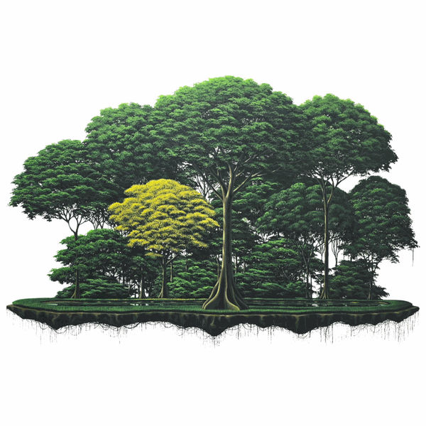 Thannyo De Freitas, Floating Island Yellow Guayacan , 2025