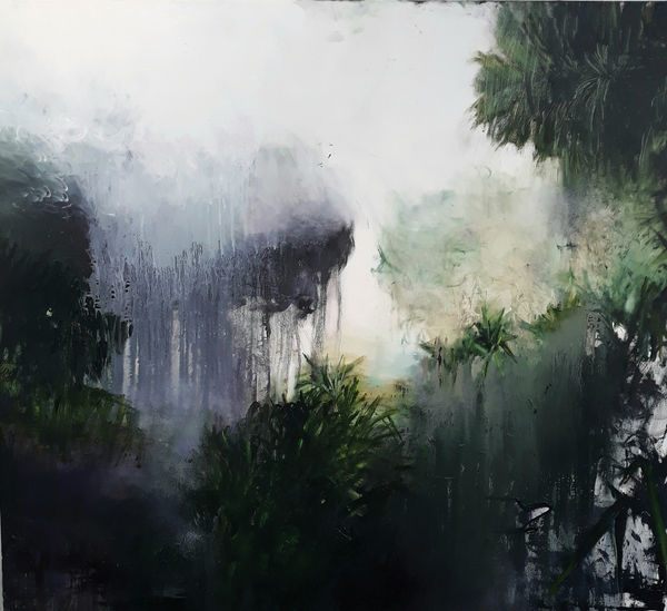 Gareth Edwards, Sub Tropical Morning towards the beach, oil on canvas, 165 x 135 cm, 2019