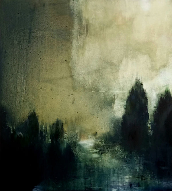 Gareth Edwards, Cypressas Poetica, oil on canvas, 110 x 100 cm, 2022