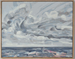 LOUISA LONGSTAFF-SCALES A Painting For a Shipwright Oil and acrylic on panel Framed in American oak tray frame 40 x 50 cm £720