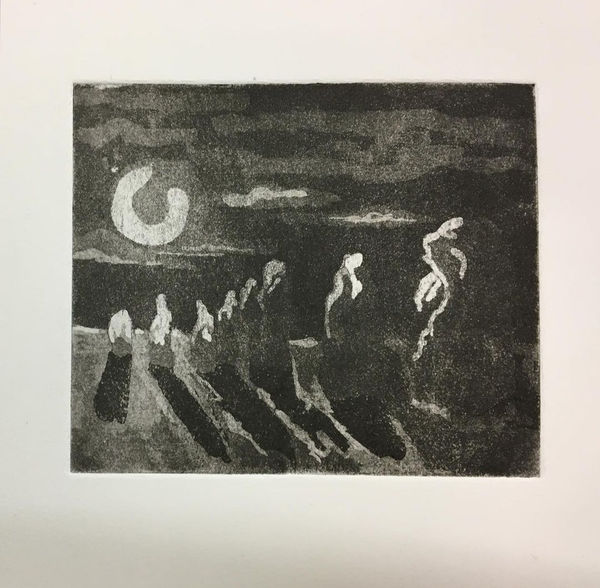AL MAC Moongazing 40 x 30 cm Aquatint etching £200