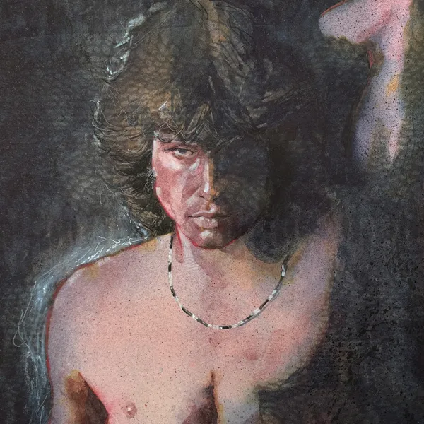 Christopher J Myers Lizard King (James 2) Watercolour & Mixed Media 48 x 48 cm £1,100