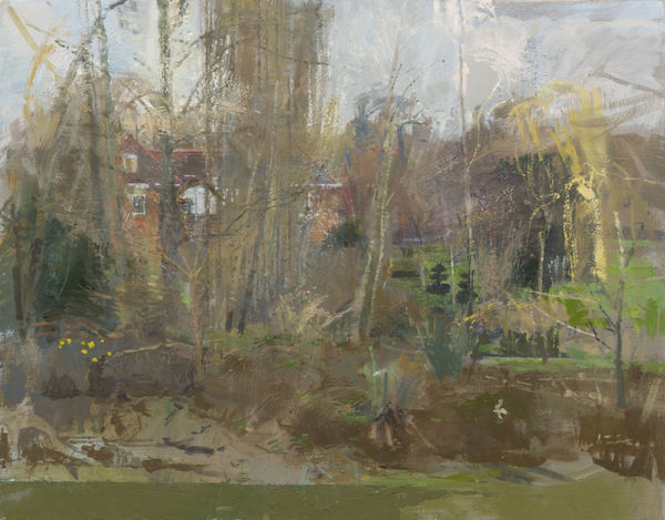 Paul Newland Early Spring by the River Ouse 2020 Oil on board 26 x 32 cm £825