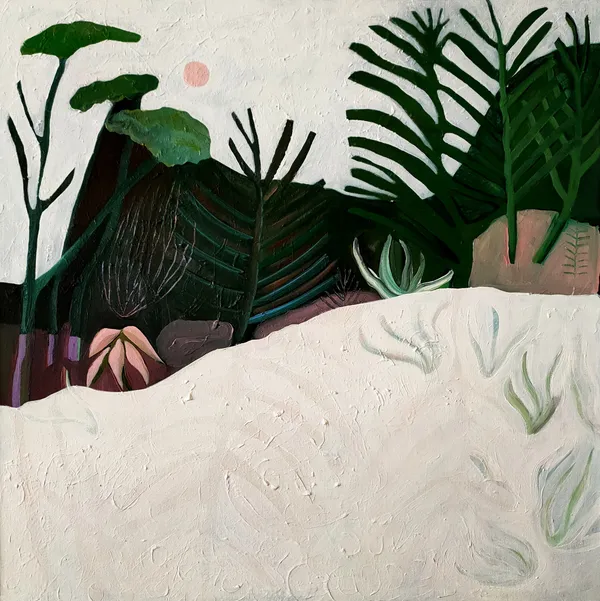 Amanda Thompson Winter Gardens Oil on Canvas 63.5 x 63.5cm £895