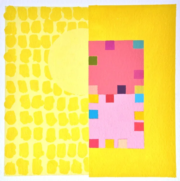 John Crossley 'Bits and Pieces' Watercolour and Gouache on Paper 49 x 49 cm