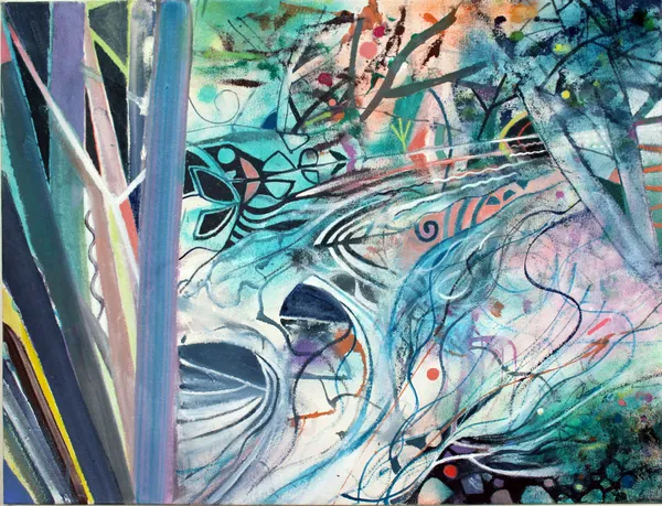 David Wiseman Where Glimmering Pebbles Lie Acrylic on Canvas 55 x 42 cm £700