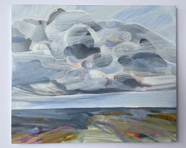 Louisa Longstaff-Scales 'Always My Ocean Eyes' Oil and Acrylic on Panel 13 x 11 inches SOLD