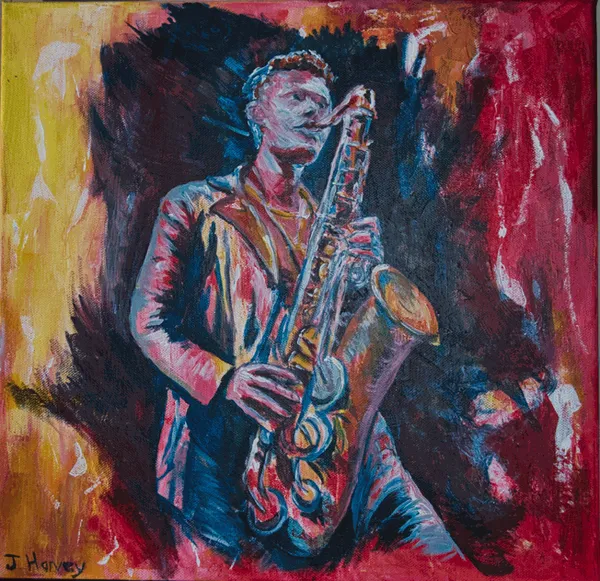 Josie Harvey Ben 2023 40 x 40cm acrylic on canvas £350