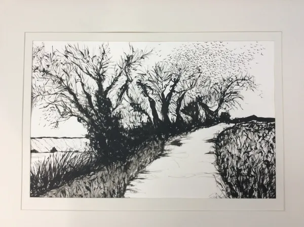 Zoe Wilders Walking with Steve and Lucy 2023 37 x 57cm £240