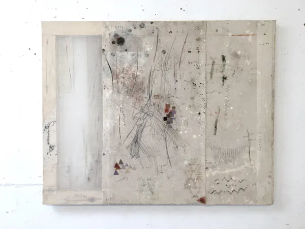 Tricia Gillman Bare Bones 2 Pencil, Charcoal, Pastel, Acrylic paint on unprimed canvas 50cm x 70cm £4500