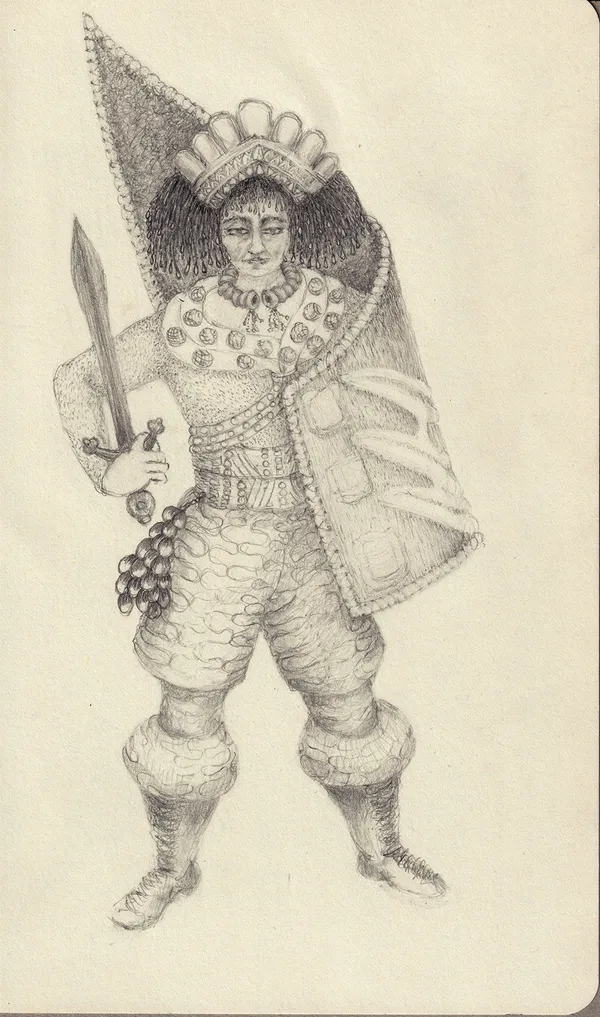 Aude Hérail Jäger 'Drawing-Book 63, p. 81 SENTINEL XX Preparatory Drawing' Graphite on Moleskine paper 30cm x 22cm £585