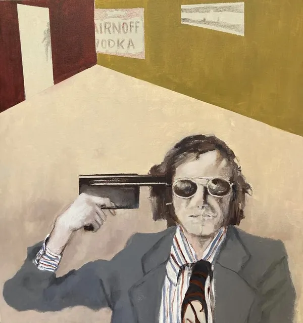 Suzan Swale REC- Portrait of Robert E Coward Acrylic on Canvas 60cm x 60cm POA