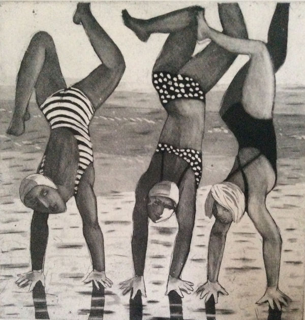 Sandra Millar ONE, TWO, THREE! Etching Edition 10 of 50 38 x 42cm £350 (framed) £290 (unframed)