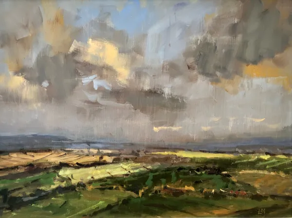 Lucy Marks Across the fields at Cissbury Oil Framed- 43 x 53cm Unframed- 30 x 40cm £850