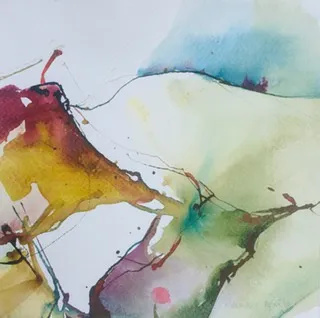 Rosemary Miller Beyond the Pasture Watercolour Framed- 30 x 30cm £450