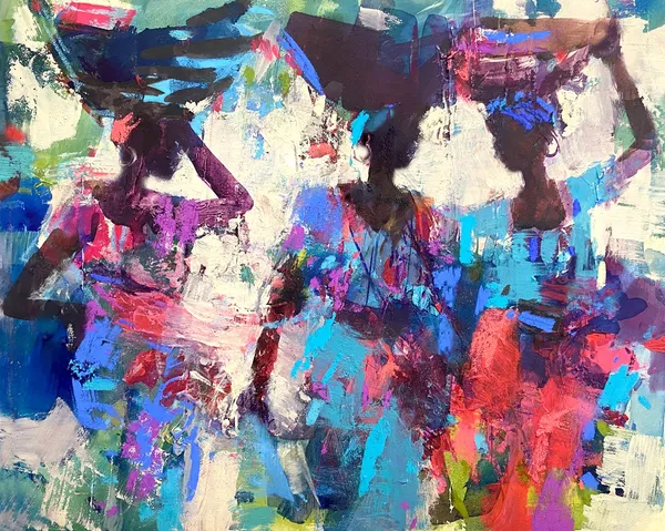 Soraya French Sisterhood 1 Mixed media 25 x 20cm 45 x 40cm framed £695