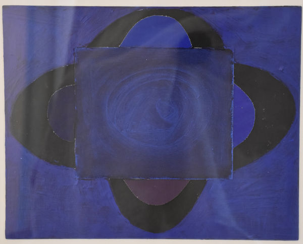 Terry Frost Blues Acrylic and Collage on board 28 x 25cm. £10,000