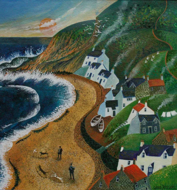 Lisa Graa Jensen Dawn Patrol Acrylic inks 25 x 25 cm £650