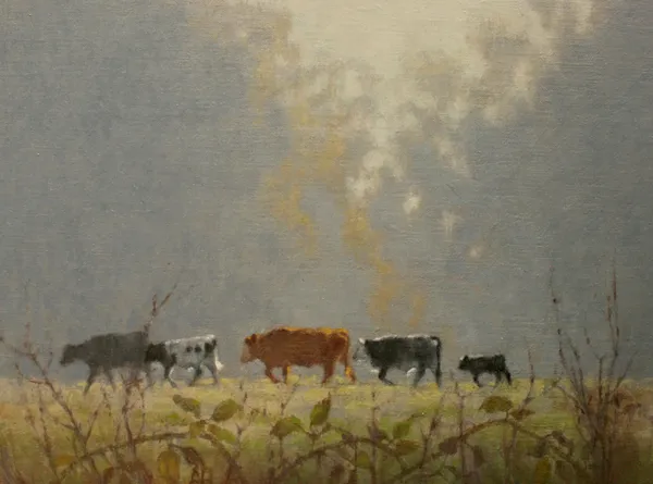 Ann Heat In the Brambles Oil on board 23 x 28 SOLD