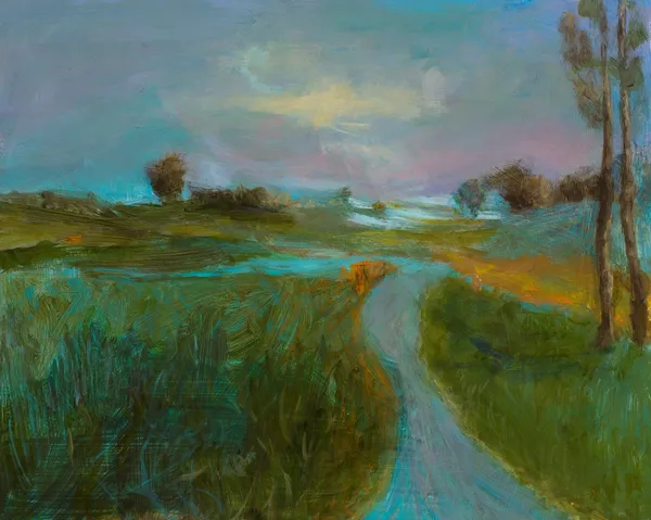 Annie Boisseau Towards Dusk Oil on panel 23 x 30.5 £765