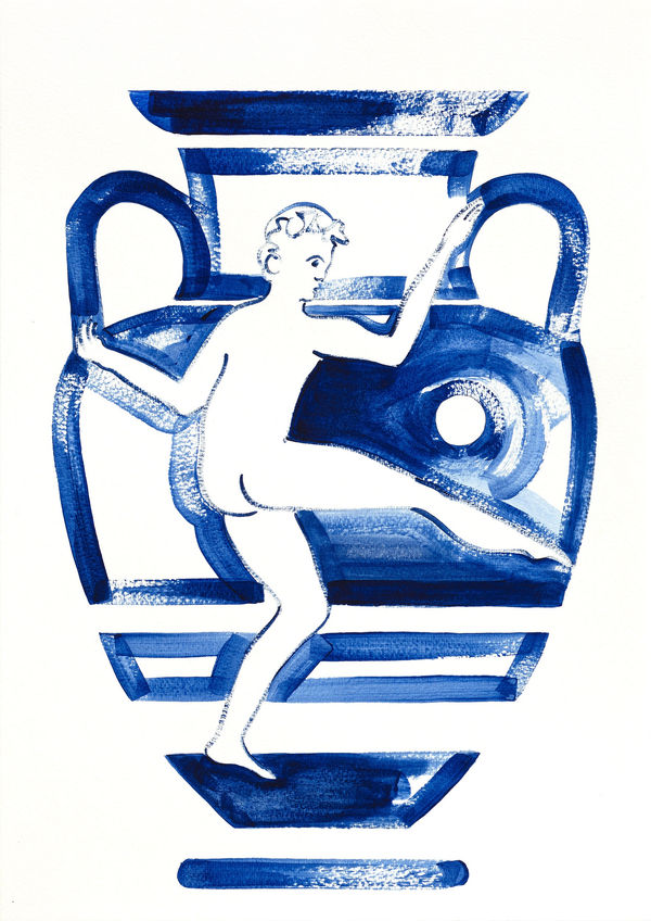 JANE DICKINS Bouncing Ball 2025 Acrylic on paper 48 x 36cm (framed) £300