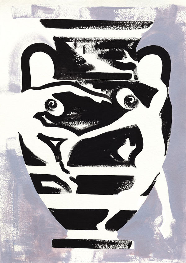 JANE DICKINS The Dancers 2025 Acrylic on paper 48 x 36cm (framed) SOLD